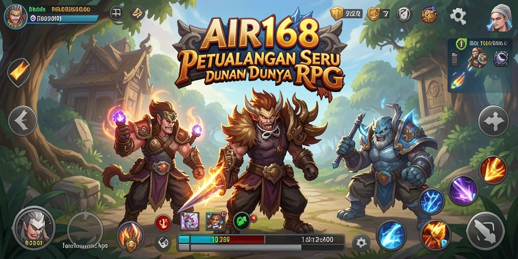 Tampilan gameplay AIR168 yang menampilkan pertarungan seru dan karakter menarik.
