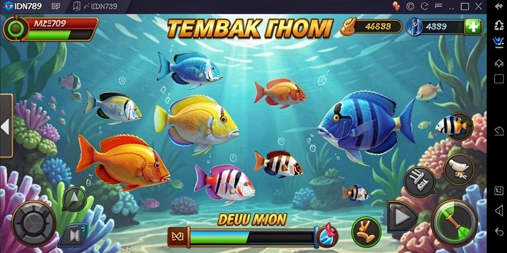 Tampilan gameplay seru dalam permainan Tembak Ikan IDN789.