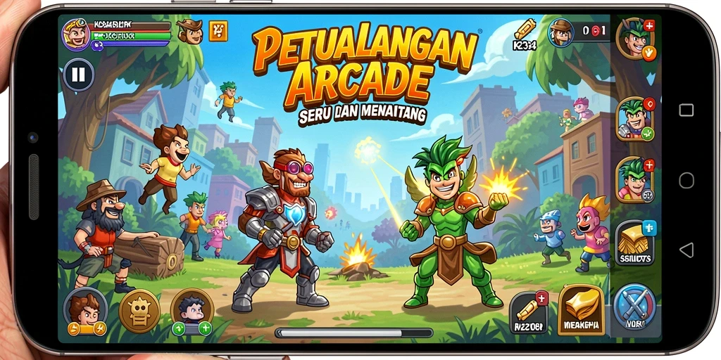 Tampilan gameplay K234 yang penuh aksi dan tantangan arcade.