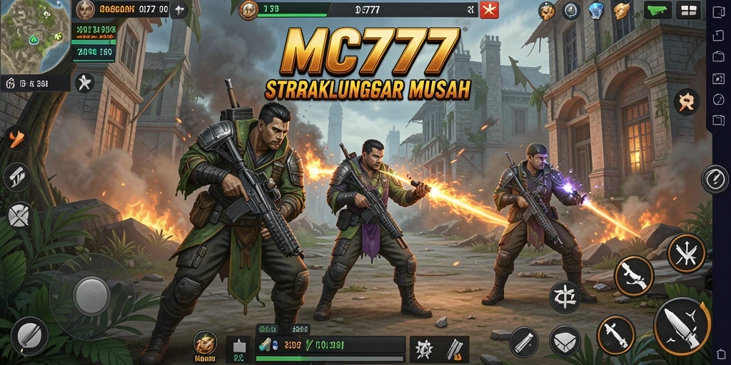 Tangkapan layar gameplay <strong>MC777</strong> menampilkan strategi mendalam dan aksi epik.