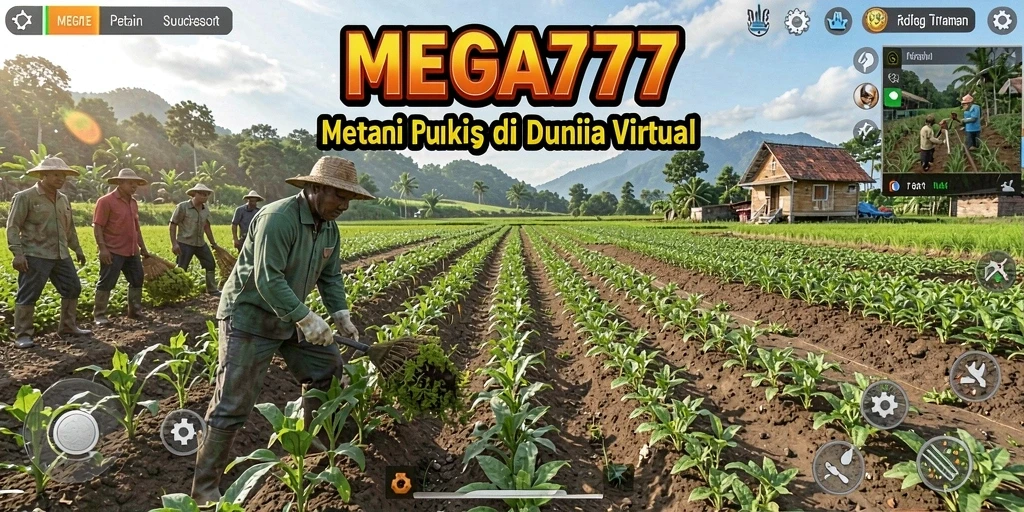 Tampilan gameplay menarik di MEGA777 dengan aktivitas pertanian yang menyenangkan.