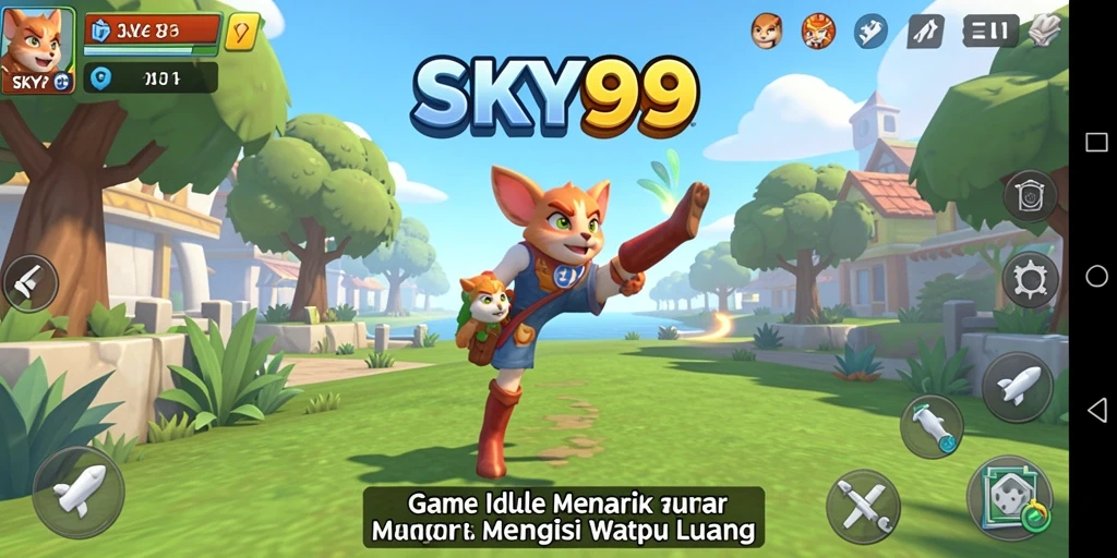 Tampilan gameplay menarik dari SKY99 yang menunjukkan salah satu adegan Idle.