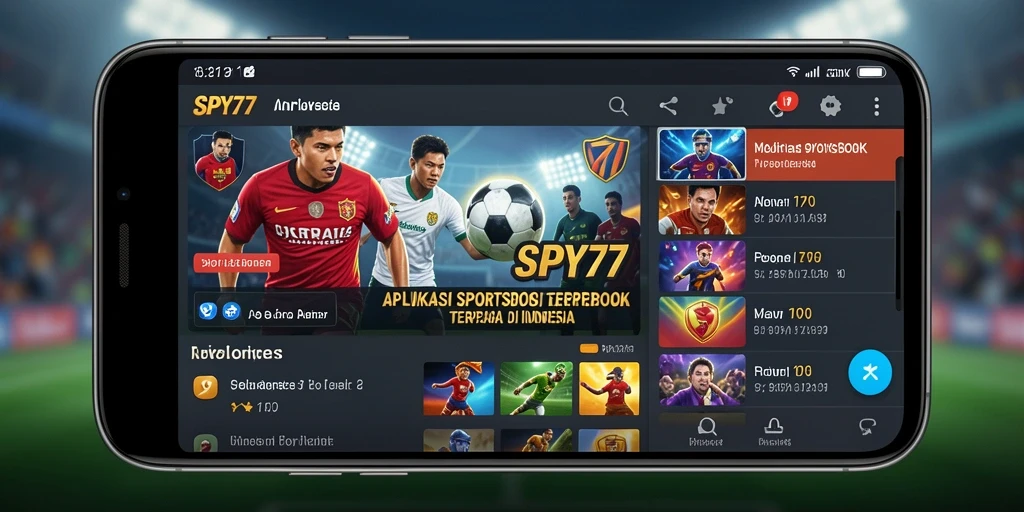Tampilan antarmuka SPY77 yang intuitif dan menarik untuk taruhan olahraga.