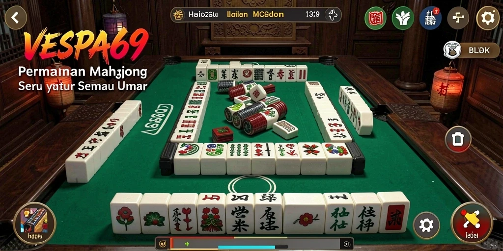 Tampilan gameplay VESPA69 yang menarik dan penuh warna.