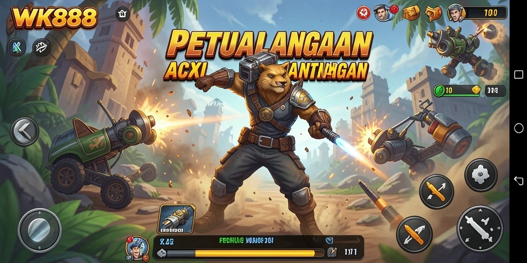 Tampilan gameplay <strong>WK888</strong> yang intens dan penuh aksi.
